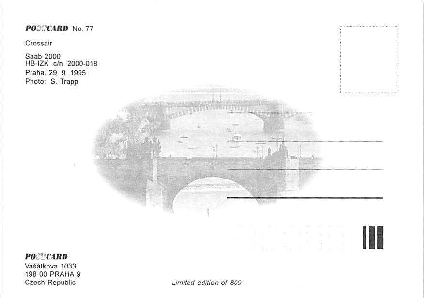 Saab 2000, Crossair, Praha