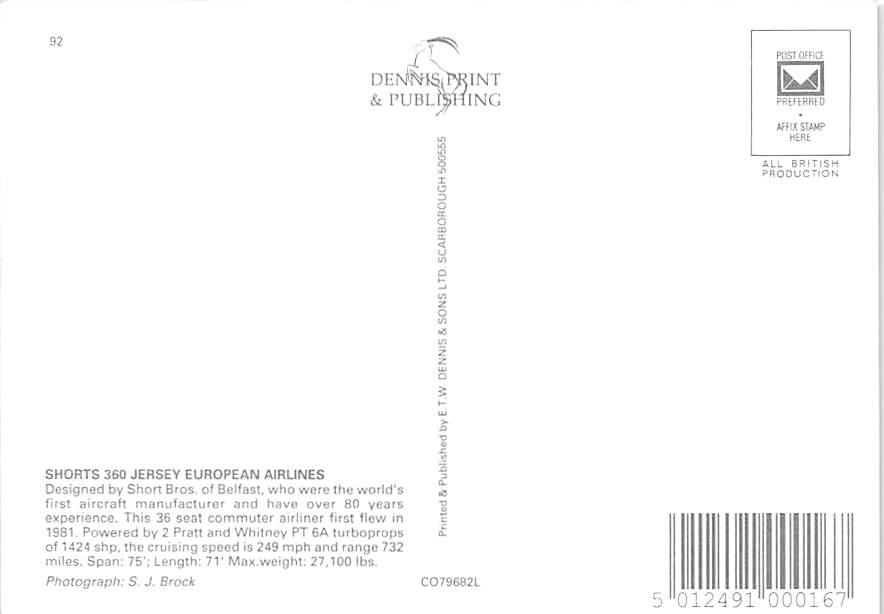 Shorts 360, Jersey European Airlines