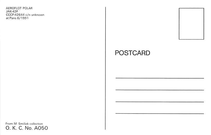 Yakovlev 42, Aeroflot Polar, Paris