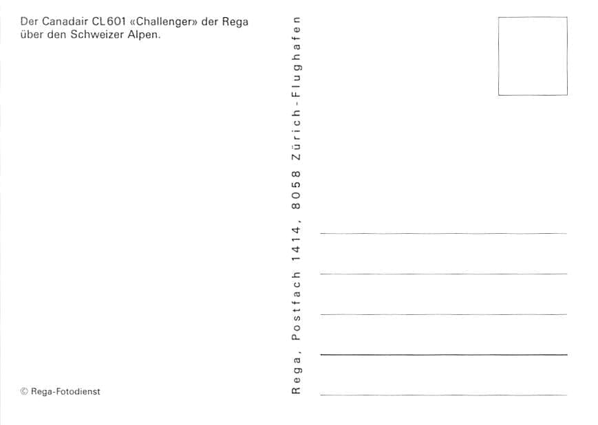 Canadair CL 601 Challenger, Rega