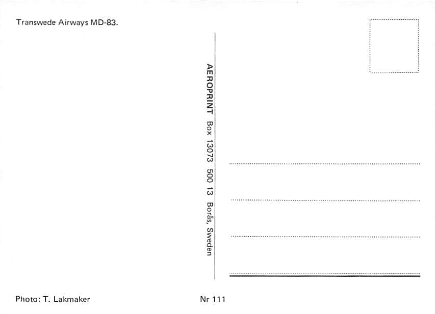 MD-83, Transwede Airways