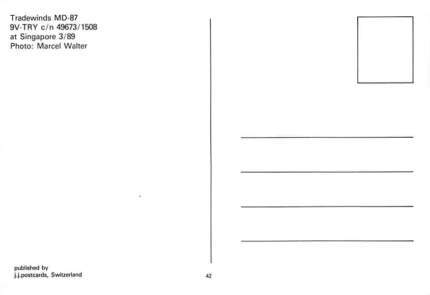 MD-87, Tradewinds, Singapore
