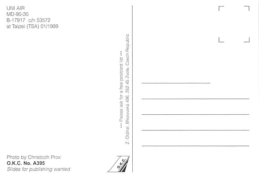 MD-90-30, Uni Air, Taipei