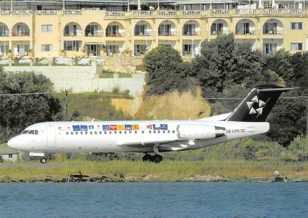 Fokker F70, Tyrolean Airways, Corfu