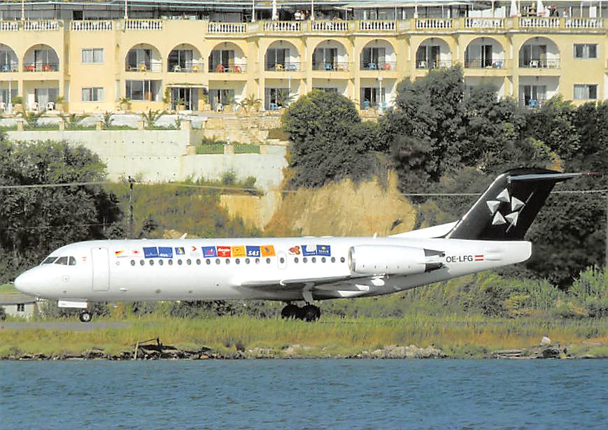 Fokker F70, Tyrolean Airways, Corfu