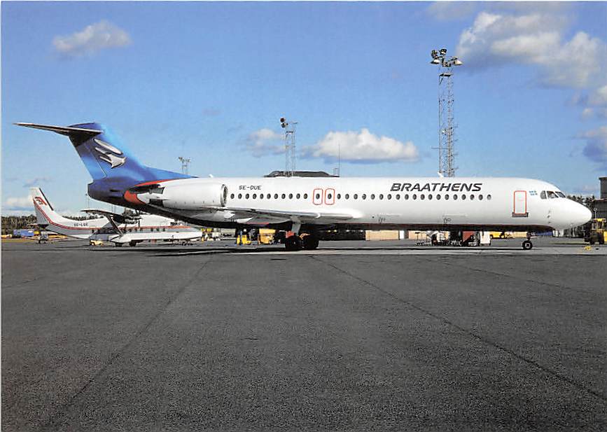 Fokker F100, Braathens Sverige