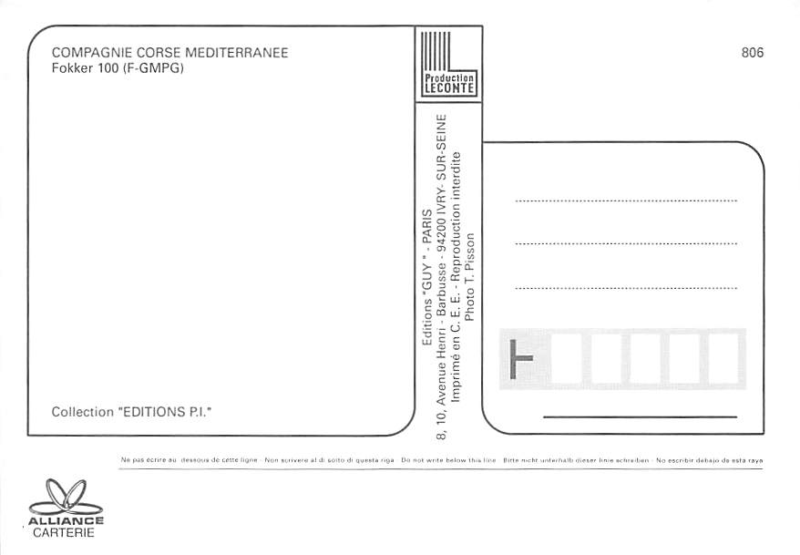 Fokker F100, Compagnie Corse Mediterranee