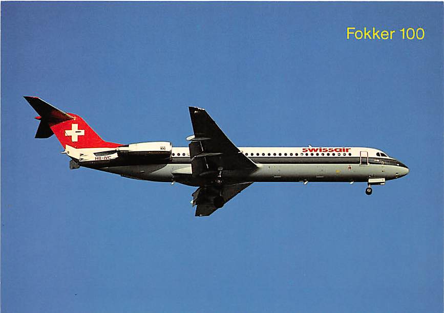Fokker F100, "Chur" der Swissair