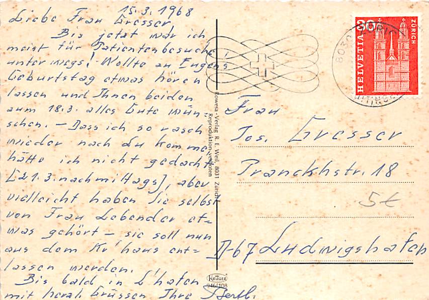 Douglas DC-8, Swissair, Gruss aus Zürich