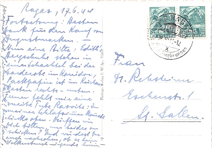 Vättis, mit Ringelgebirge und Calfeisental