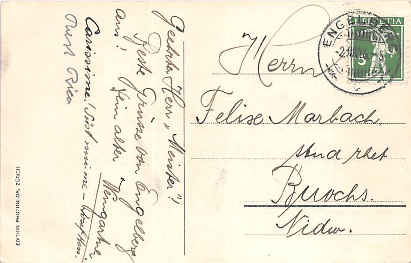 Engelberg, Klosterkirche mit Titlis