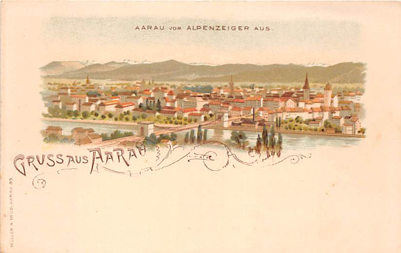 Aarau, Gruss aus Aarau, vom Alpenzeiger aus
