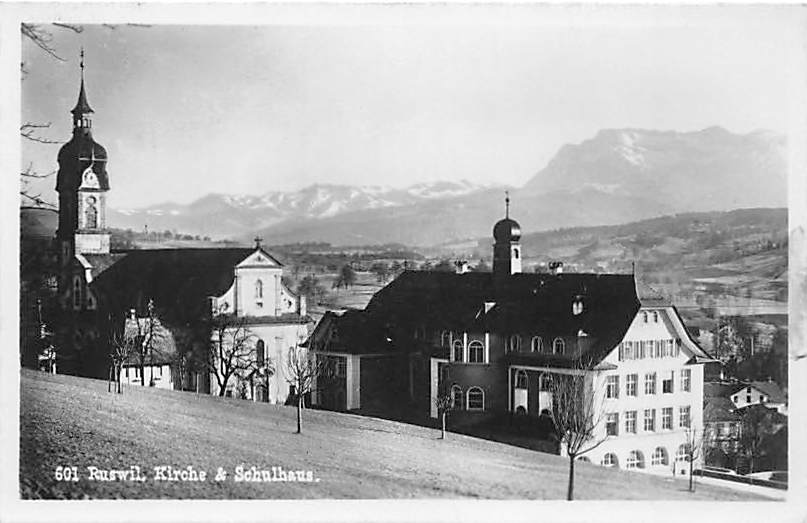 Ruswil, Kirche und Schulhaus