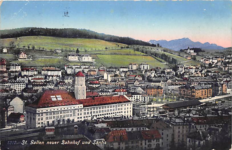 St.Gallen, neuer Bahnhof, Säntis