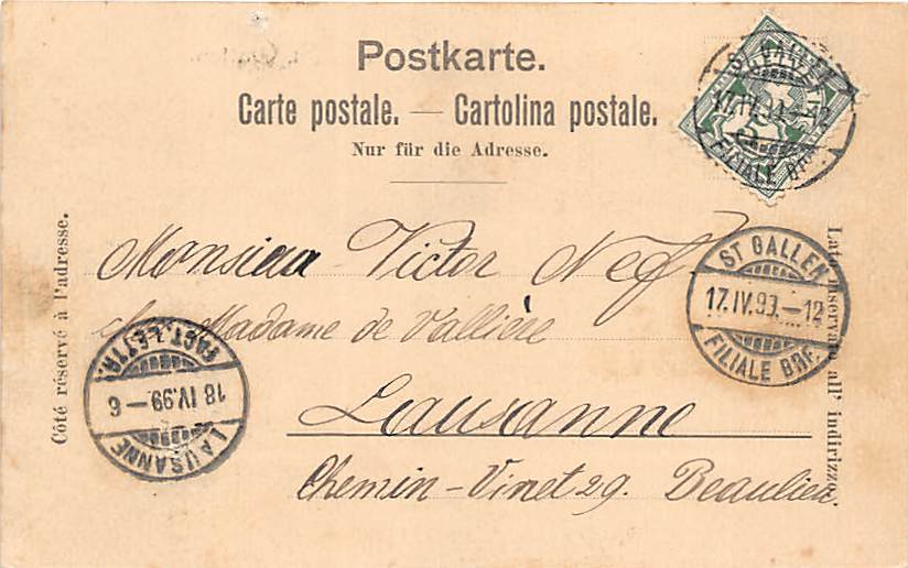 St.Gallen, Gruss aus St.Gallen im Winter