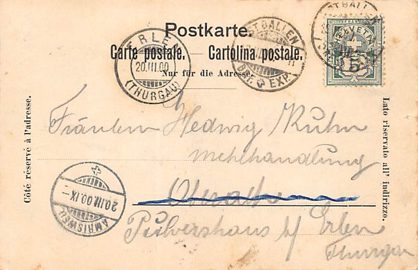 St.Gallen, Gruss aus St.Gallen im Winter