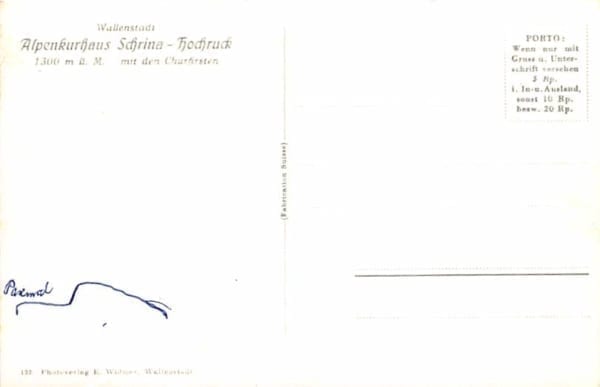 Walenstadtberg, Alpenkurhaus Schrina - Hochruck