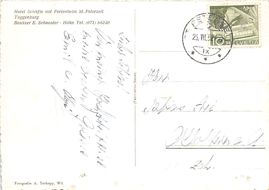 St.Peterzell, Hotel Schäfle mit Ferienheim St.Peterzell