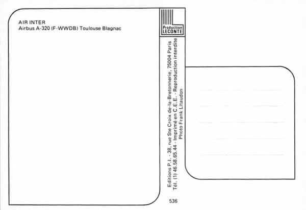 Airbus A320, Air Inter, Toulouse Blagnac