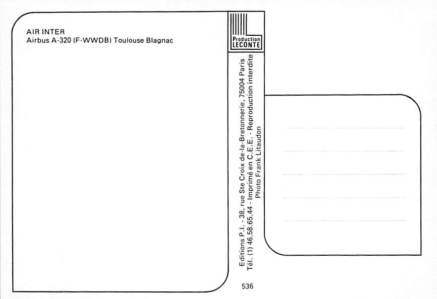 Airbus A320, Air Inter, Toulouse Blagnac