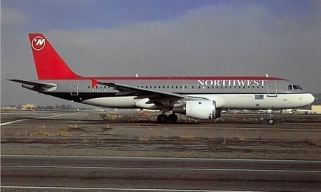 Airbus A320-211, Northwest Airlines, San Diego