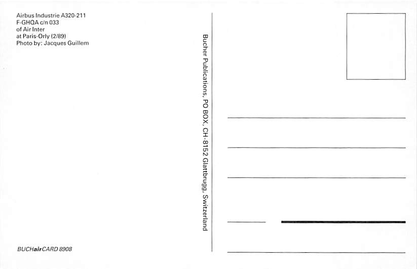Airbus A320-211, Air Inter, Paris-Orly