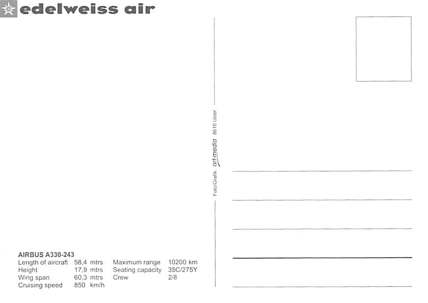 Airbus A330-243, Edelweiss