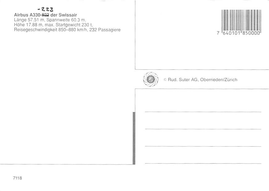 Airbus A330-223, Swissair