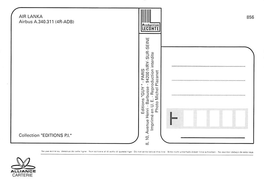 Airbus A340-311, Air Lanka