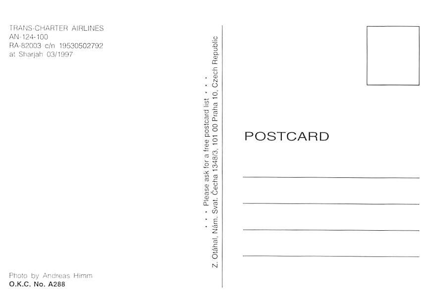 Antonov AN-124, Trans Charter Airlines