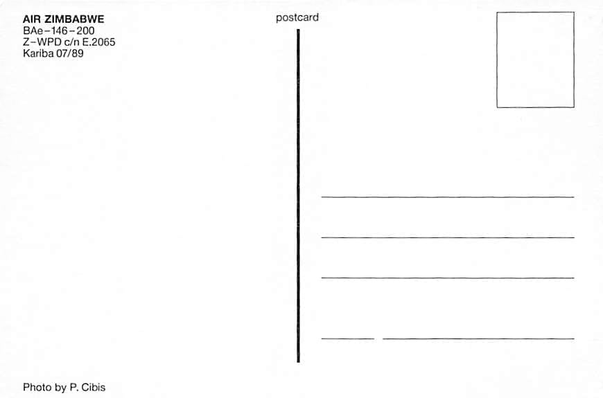 BAe 146-200, Air Zimbabwe, Kariba