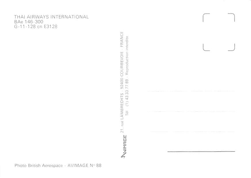 BAe 146-300, Thai Airways International