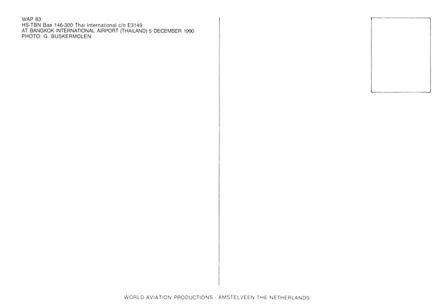 BAe 146-300, Thai Airways International