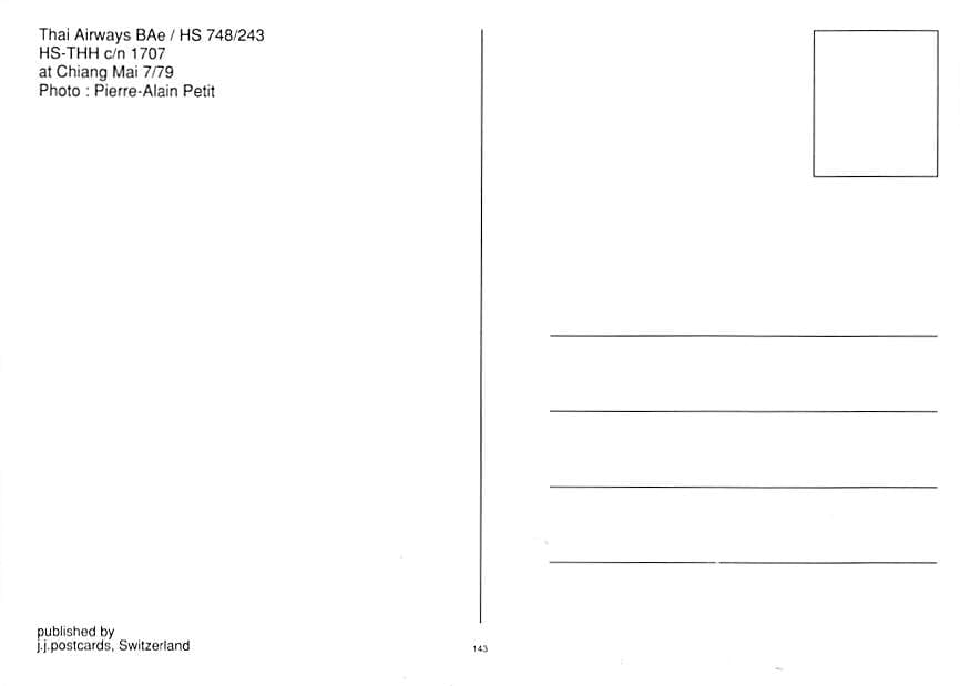 BAe HS-748, Thai Airways, Chiang Mai