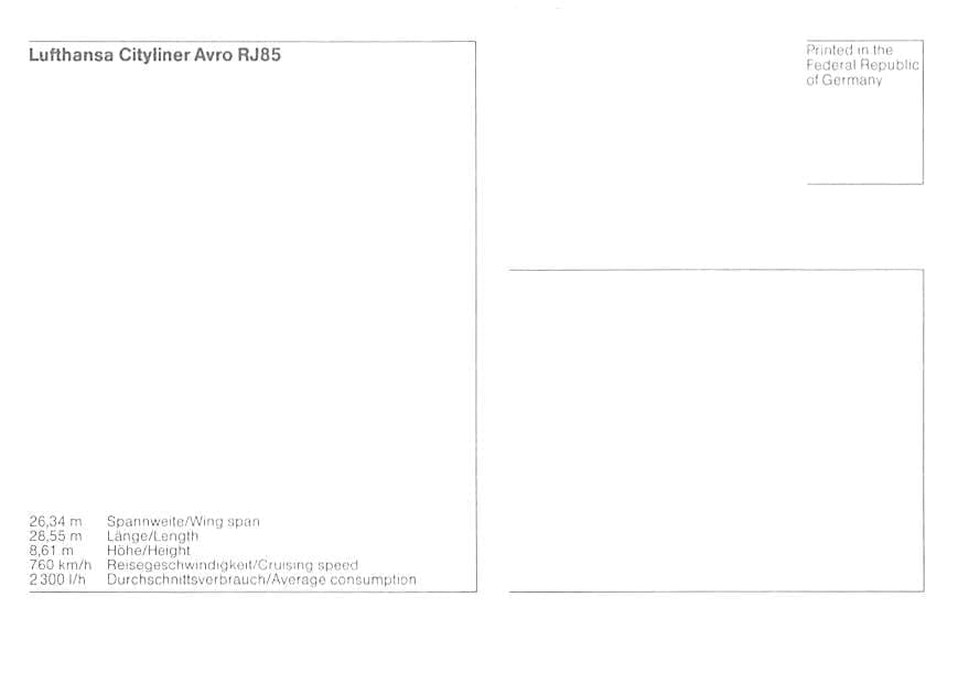 BAe Avro RJ-85, Lufthansa