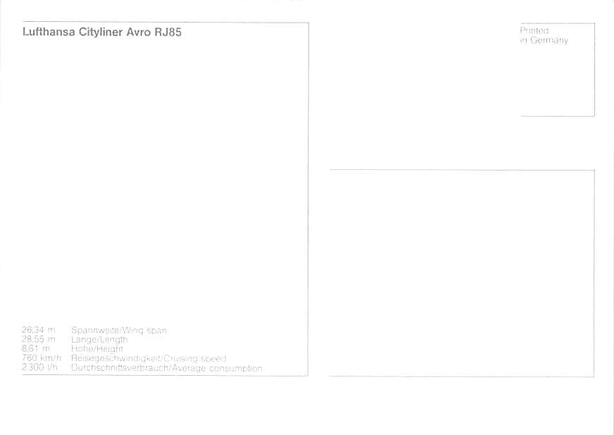 BAe Avro RJ-85, Lufthansa
