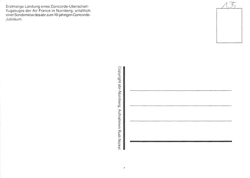 BAe Concorde, Air France, Nürnberg