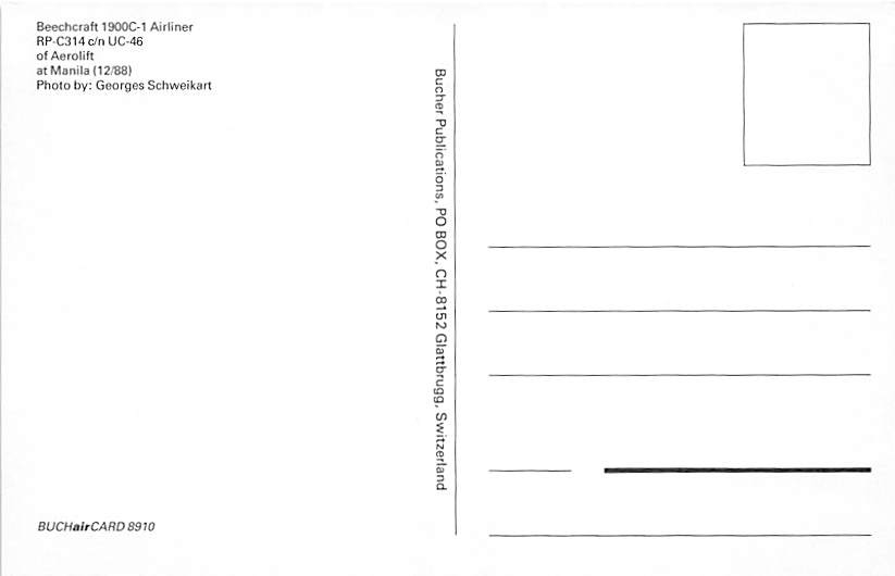 Beech 1900, Aerolift, Manila