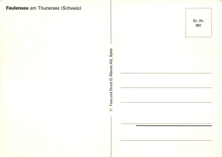 BE - Faulensee am Thunersee