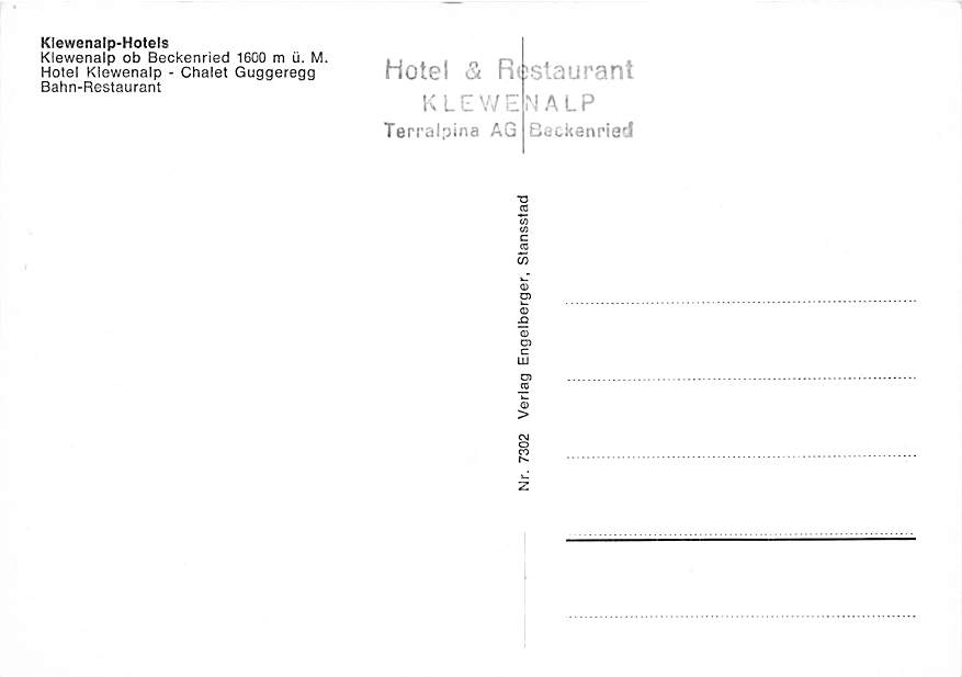 NW - Beckenried, Hotel Klewenalp, Chalet Guggeregg