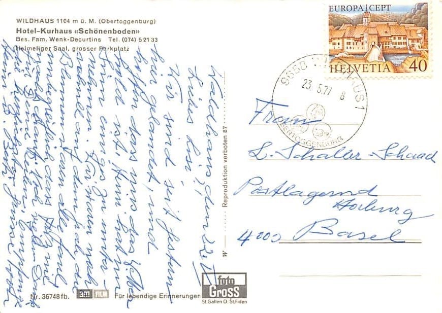 SG - Wildhaus, Kurhaus Schönboden