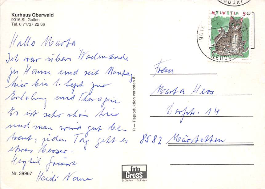 SG - St.Gallen, Kurhaus Oberwaid