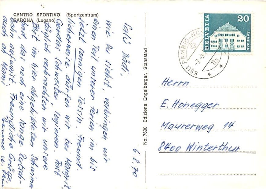 TI - Carona, Centro Sportivo