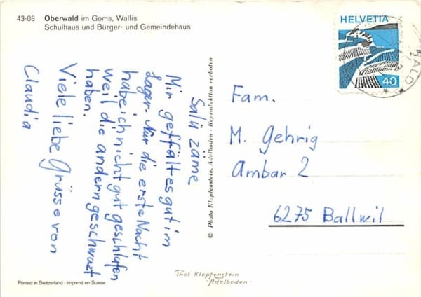 VS - Oberwald, Schulhaus, Gemeindehaus