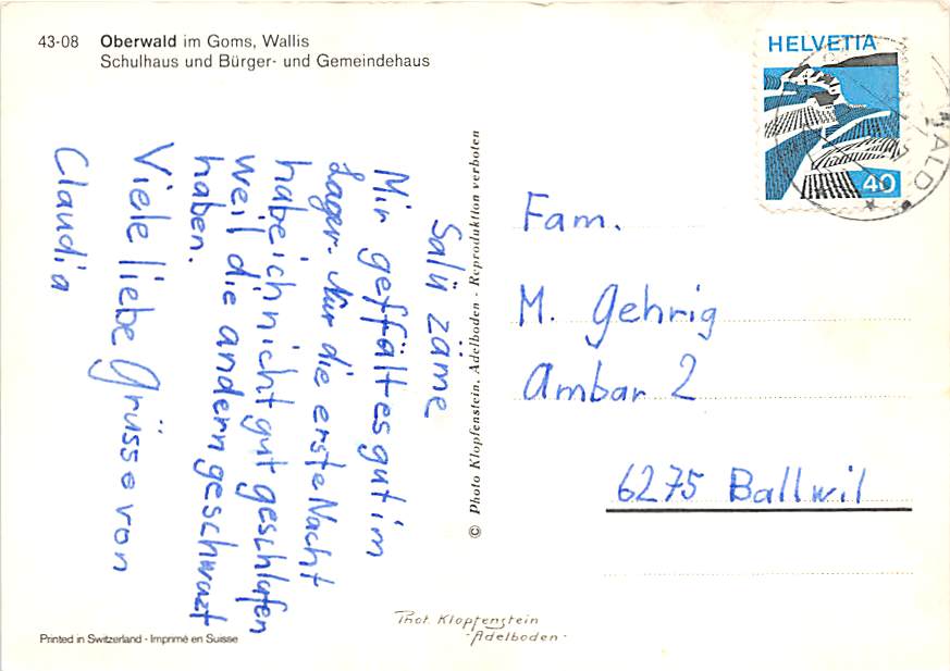 VS - Oberwald, Schulhaus, Gemeindehaus