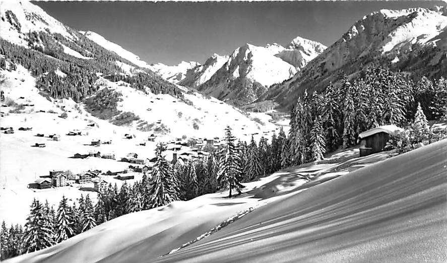 Klosters, Blick auf Silvrettagruppe