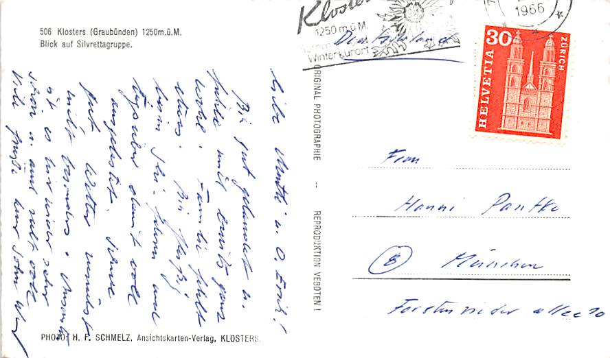 Klosters, Blick auf Silvrettagruppe