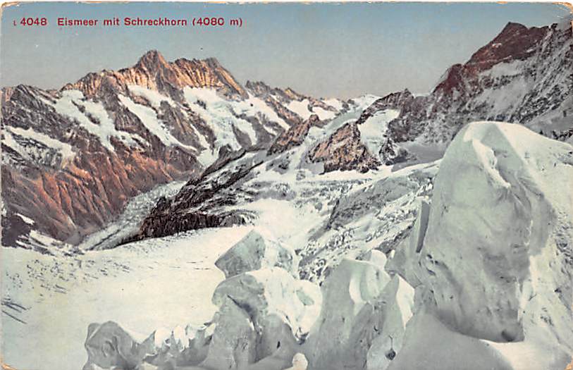 Eigergletscher, Eismeer mit Schreckhorn