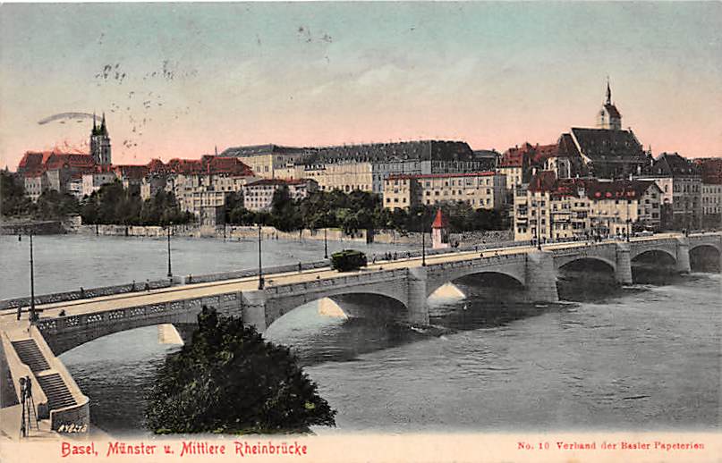 Basel, Münster und mittlere Rheinbrücke