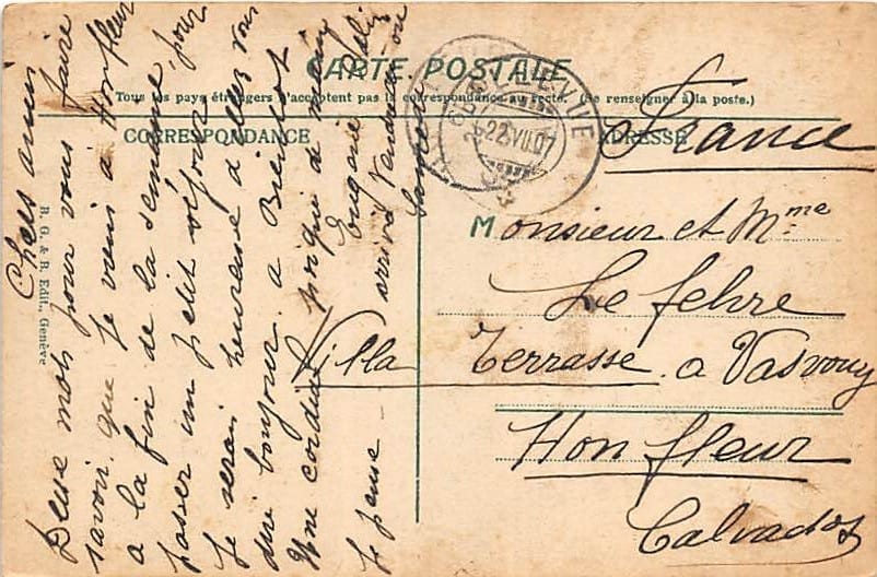 Genf, La Rue du Mont Blanc et le Mont Blanc, belebt